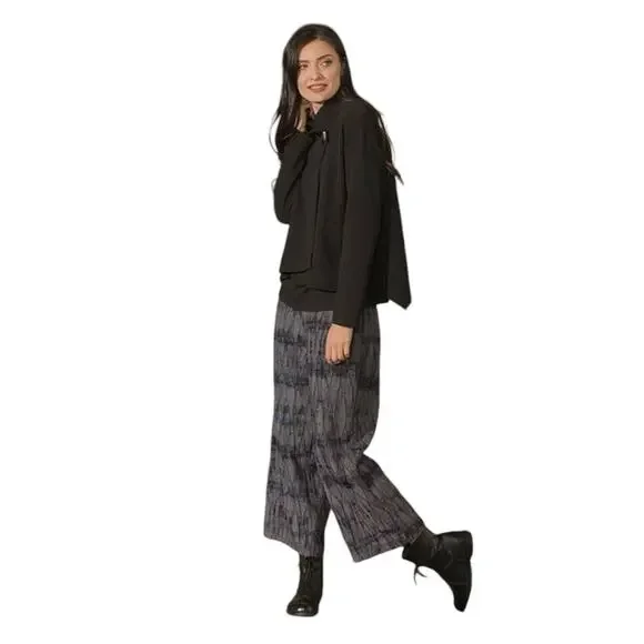 Beau Jours Textured Art To Wear Pants Size XL Gray Lagenlook Artsy - Picture 10 of 10